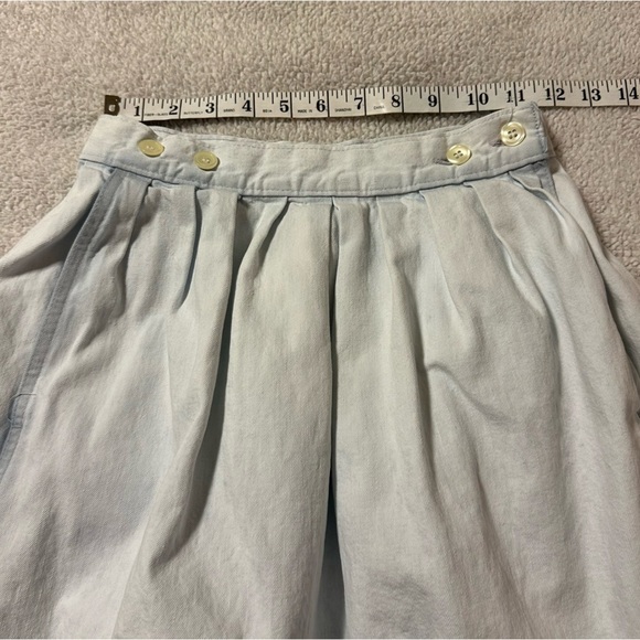 Calvin Klein VTG 80s Denim Maxi Jean Skirt Chambray Vintage Light Blue - Picture 5 of 10